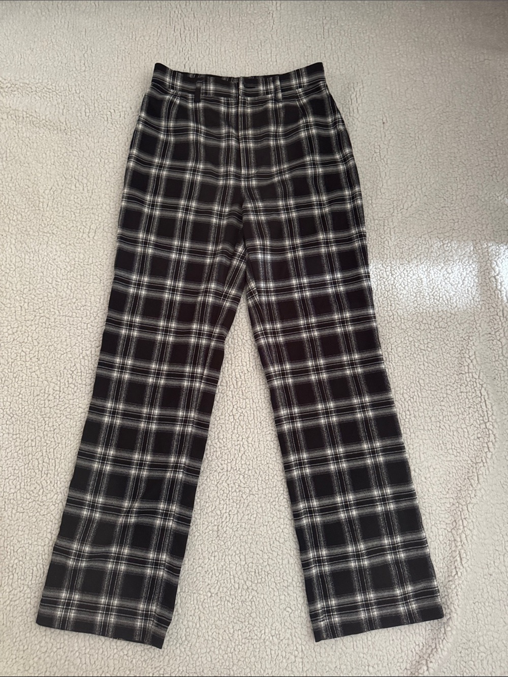 Reformation Black & White Plaid women’s  Trousers